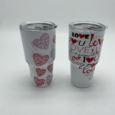  Customized Sublimation Christmas 30oz Quencher Travel Tumbler 
