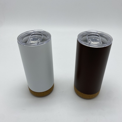 Insulated Vacuum flask with Recycled Cork base 